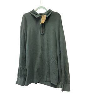 Roundtree & Yorke 1/4 Zip Pullover Mens XXL‎ Mock Neck Knit Green Long Sleeve